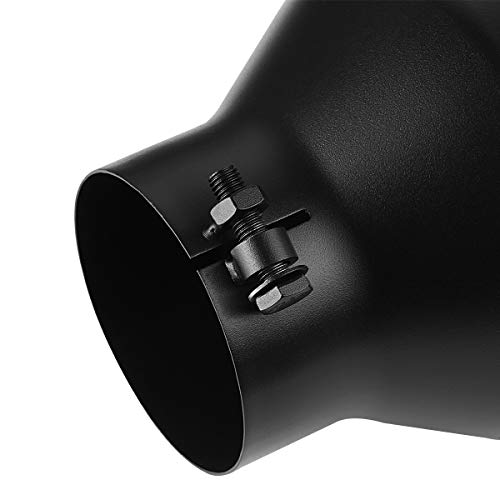Exhaust Tip 4" Inlet to 7" Outlet, A-KARCK 4" Inlet 18" Long Exhaust Tailpipe Tip Black Coating Stainless Steel Bolt On Design - size: 4" to 7", 18" long, style: Black