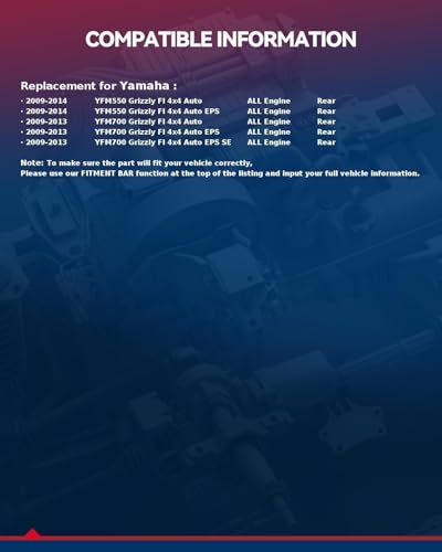 KAX 20.9in Rear CV Axle Shaft for YFM550 Grizzly FI 4x4 Auto - size: 20.9in Rear