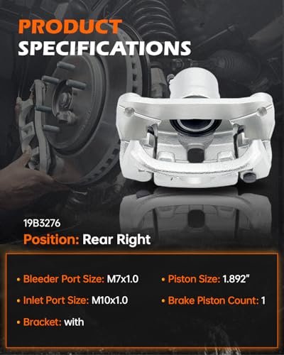 GAHA 19B3276 Rear Right Passenger Side Brake Caliper w/Bracke - color: 19B3276