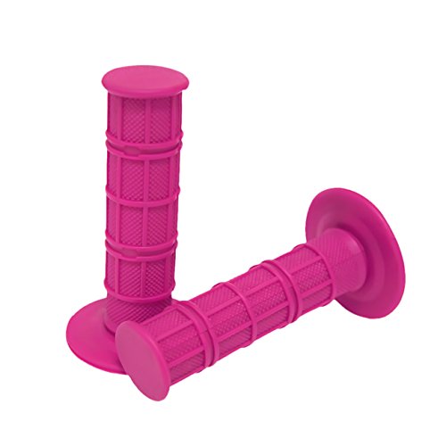 7/8" Motorcycle Hand Grips Dirt Bike Motocross Gel Handlebar 2PC - color: Pink