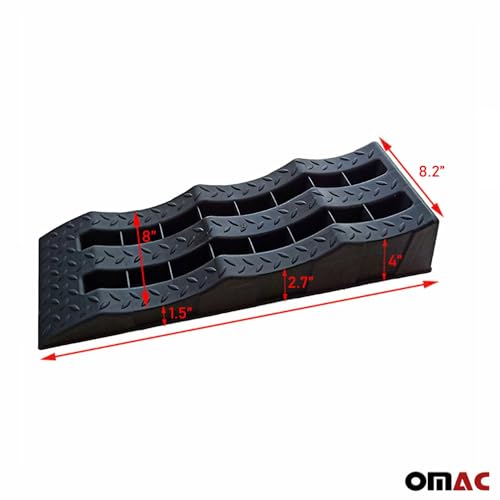 OMAC 4 Pcs Set Multi-Level Ramps for RV Trailer Camper Car Wheel Chocks/Stabilizer - size: 4 Pieces Set / Multi Level