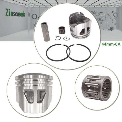 40mm 44mm Cylinder Assembly Piston Assembly for 43cc 47cc 49cc 2 Stroke Engine with Cylinder Piston Ring Circlip Gasket Piston Pin Needle Bearing Spark Plug (44mm-6A, Piston) - color: 44mm-6A, size: Piston