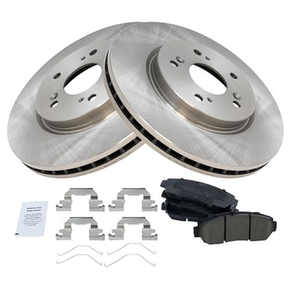 TRQ Front Ceramic Brake Pad and Rotor Set - style: BKA11959
