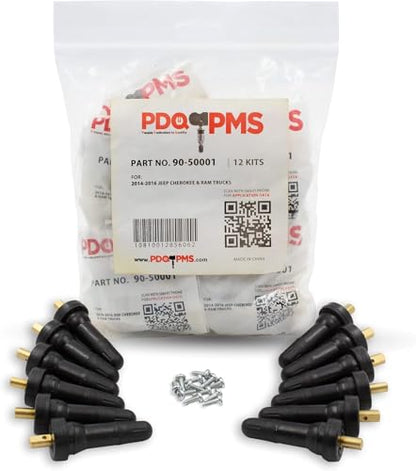 Wheel Accessories Parts PDQ TPMS 12 Pack Replacement Rubber Snap-in Valve Stem for Jeep RAM Equivalent to: Dill VS-65, OEM: 68206635AB - size: 12 PC - Black, style: Dodge Chrysler Ram