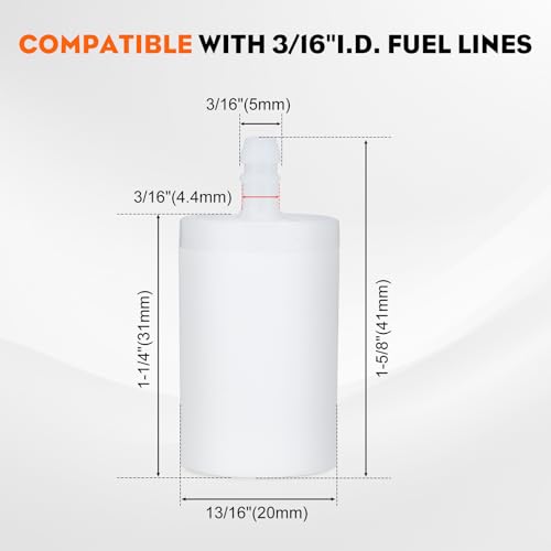 Hipa 591375401 Chainsaw Fuel Filter Replace 503443201 for Husqvarna 460 455 350 55 36 40 41 42 45 50 51 61 232 268 272 334 335 336 338 339 340 345 346 351 353 357 359 362 365 372 Chainsaw Fuel Filter