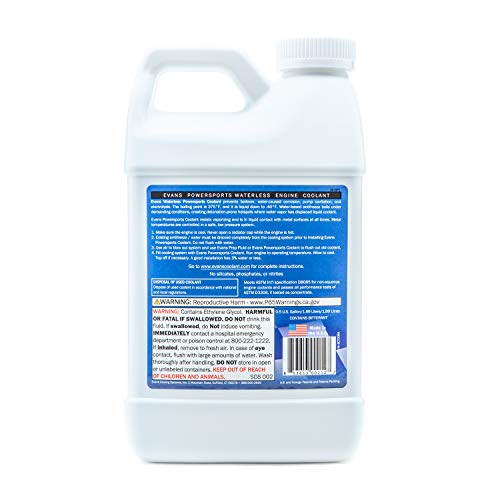 Evans Coolant EC72064 Powersport Waterless Engine Coolant, 64 fl. oz., 4 Pack - size: Pack of 4 (1/2 Gallon)