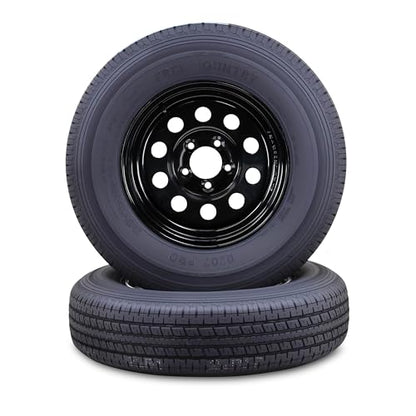 Free Country Trailer Tire Wheel ST185/80R13 6-Ply C 94N 5X4.5 Black Mod Pk2 - size: ST185/80R13 /6PR