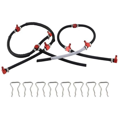 Set of Diesel Fuel Injector Fuel Return line Assembly Compatible with 2004.5-2010 GM Duramax 6.6L LLY LBZ LMM 2004-2010 Sierra Silverado 2500HD 3500HD Replace# 97328733 98062291