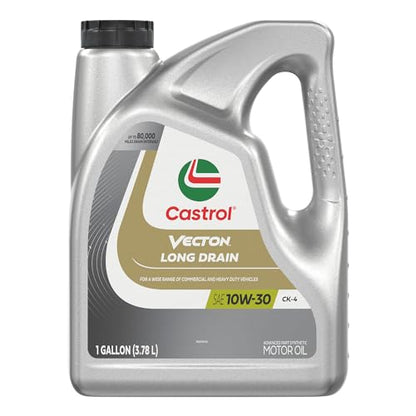 Castrol Vecton Long Drain 10W-30 CK4 Part Syn Diesel Engine Oil, 1GA, 3 Pk