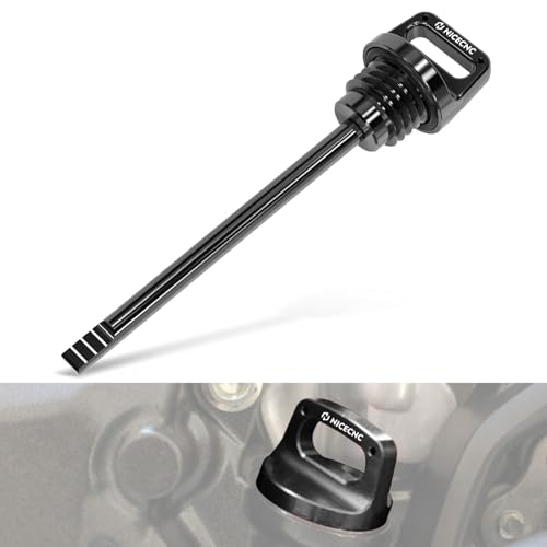 NICECNC Oil Dipstick with Holes Black,T6 Aluminum - color: black