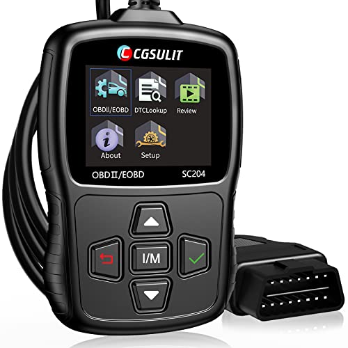 CGSULIT OBD2 Scanner SC204 Code Reader, I/M Readiness, Check Engine Light - color: SC204 Code Reader-Black