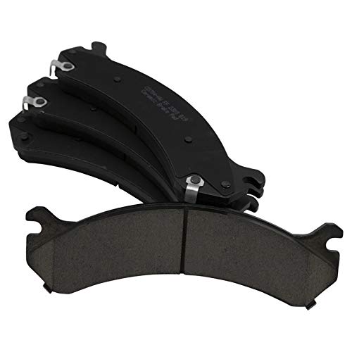TRQ Front and Rear Brake Pad Set Ceramic Hardware - color: Ceramic, size: BFA12934
