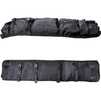 Larswon Heavy-Duty UTV Roll Cage Storage Bag Organizer - 7-Pocket Water Resistant Gear Bag Compatible with Polaris RZR, Can-Am, Honda Talon, Yamaha, ATV & Golf Carts Black - color: Black