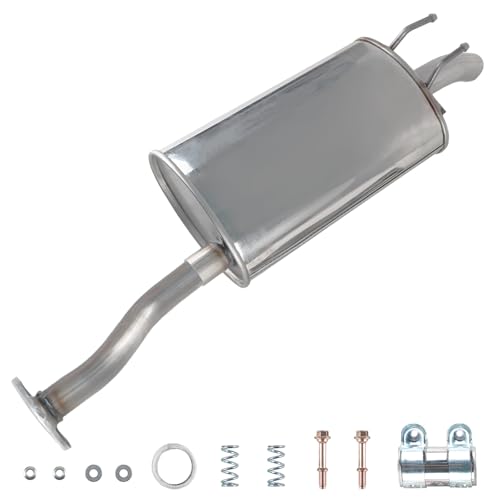 Stainless Steel Rear Exhaust Muffler Compatible With Honda Civic 2012-2015 1.8L, #54882 18307-TR6-A01