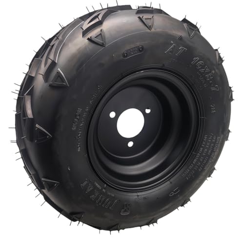 7" Left Wheel Rim Tire Assembly for 50cc 90cc 110cc 125cc ATVs & Go Karts Includes 16x8-7 Tire 79mm Bolt Rim