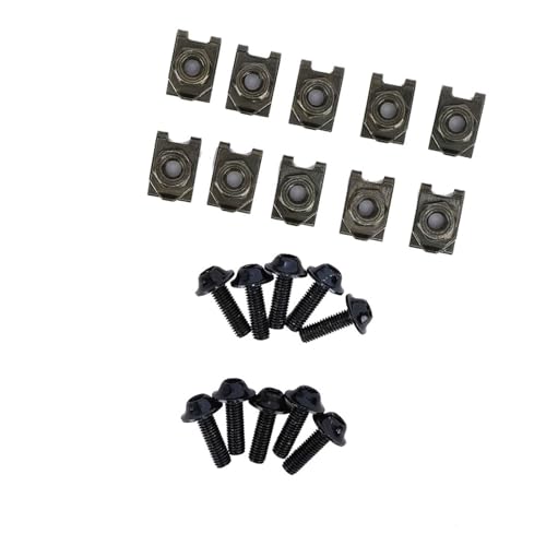 M5 Motorcycle Fairing Kit 5x16mm Aluminum Fairing Bolts with Speed Clip Nut Fastener Set Universal Body Panel Mounting Screws for Motorcycle Scooter Replacement Hardware