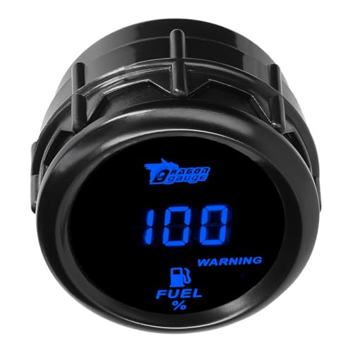 Car Fuel Level Gauge Auto Fuel Tank Level Gauge 2" 52mm Petrol Meter - color: Blue Light Fuel Level Gauge