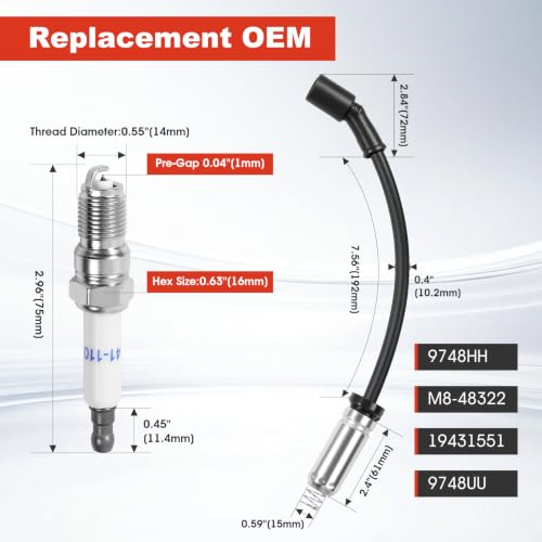 High-Performance 41-110 Spark Plugs & Wires for Chevy GMC V8