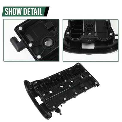 LQI Engine Valve Cover w/Gasket and Cap, Black 96415423, 96473698, 96495285 - size: Fit Chevy Aveo 2004-2005