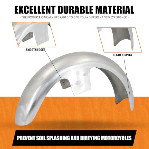 21-Inch Front Fender Fit for Harley Touring 1996-2023 - size: For 21" 120 R21 Unpainted