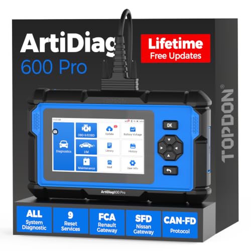 TOPDON ArtiDiag600 Pro OBD2 Scanner, Car Diagnostic Tool for All Systems