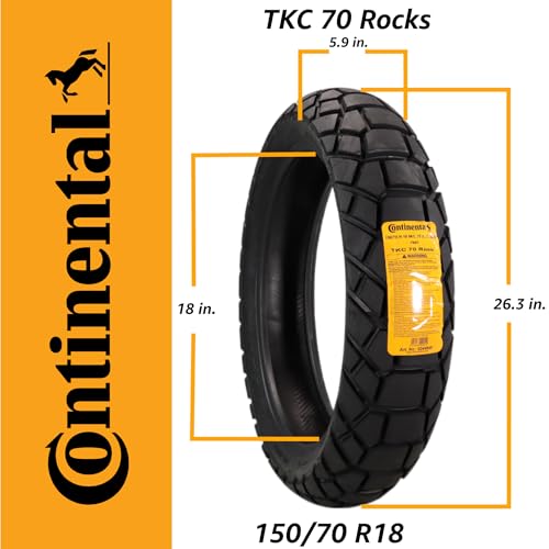 Continental TKC 70 Rocks Rear Motorcycle Tire 150/70R18 Adventure Tour - size: 150/70 R 18 M/C 70S TL