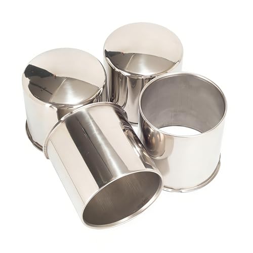 4Pcs 4.9" Stainless Trailer Wheel Center Caps, Chrome - color: Chrome, size: 4.9'' Hub 4.8" H