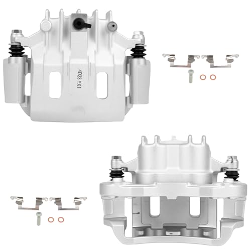 SCITOO Rear Left & Right Disc Brake Calipers With Bracket 18-B4753 18-B4752 - size: Rear[18-B4753 & 18-B4752]Silver