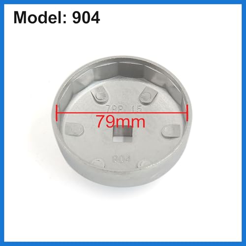 1/2 Inch Square 15 Flutes 79mm Cap Oil Filter Wrench Car Remover Tool for Hyundai Auto Accessories