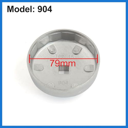 1/2 Inch Square 15 Flutes 79mm Cap Oil Filter Wrench Car Remover Tool for Hyundai Auto Accessories