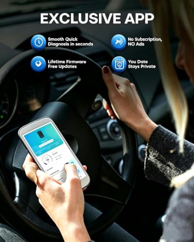 OBD2 Scanner Bluetooth Wireless Car Diagnostic Tool for iPhone & Android