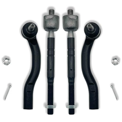 4pcs Front Inner & Outer Tie Rod Ends Kit Fit for Toyota Camry 2007 2008 2009 2010 2011 | Replaces EV800306 ES80603 ES80602 - size: ES80602 ES80603 EV800306 X2