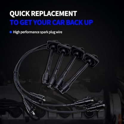 Ignition Spark Plug Wires Set Replacement for NGK (8916) RC-TE58 - style: RC-TE58