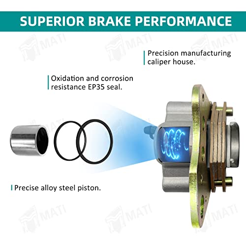 Front Left&Right Brake Caliper Assembly for Polaris ATV Sportsman 335 400 500 600 700 Sportsman 500 6X6 Magnum 330 500 Magnum 325 2X4 4X4 Xplorer 400 Xpedition 425 1910681 1910682