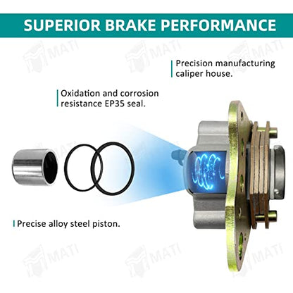 Front Left&Right Brake Caliper Assembly for Polaris ATV Sportsman 335 400 500 600 700 Sportsman 500 6X6 Magnum 330 500 Magnum 325 2X4 4X4 Xplorer 400 Xpedition 425 1910681 1910682