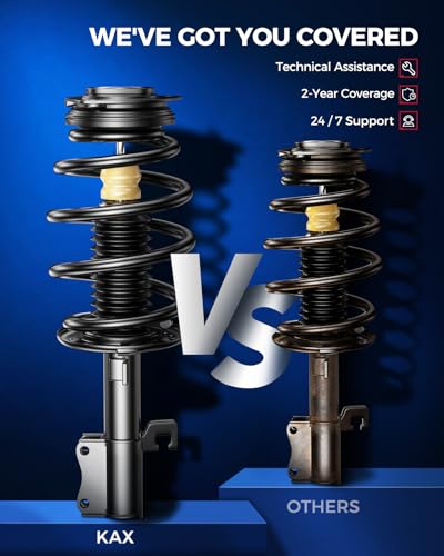 KAX 2PC Front Suspension Strut & Spring Assembly Pair for 2013-2020 Fusion 2.0L GAS, Fusion PHEV (w/o 19 Inch Wheels), Complete Struts w/Coil Springs, Replace# 172638 - size: 2PC 13-20 Fusion Front