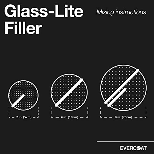 Evercoat Glass-Lite Lightweight Short Strand Reinforced Filler - Waterproof Body Filler - 128 Fl Oz