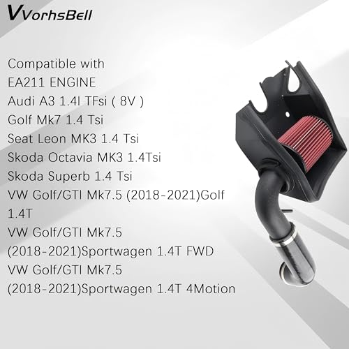 Cold Air Intake Kit for VW Golf/MK7 1.4T Audi A3/Q2/Q3(EA211) - size: VW Golf/MK7/Jetta AUDI A3/Q2/Q3 1.4 EA211