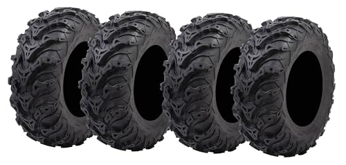 Tusk Mud Force® ATV Tire Set – 26x9-12 Front & 26x11-12 Rear – 6-Ply Heavy-Duty Off-Road Tires (Set of 4) - size: 26x9-12 x 26x11-12