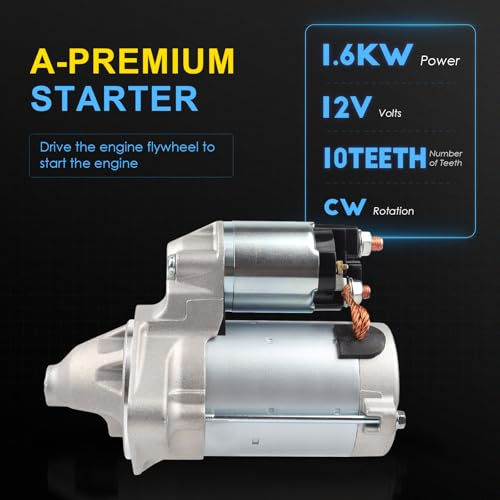 17841 New Starter Compatible with 2003-2008 Toyota Corolla Matrix L4 1.8L, 03-08 Pontiac Vibe L4 1.8L 2003 2004 2005 2006 2007 2008, 28100-0D080 28100-22090 428000-0340 428000-1310 - color: 17841
