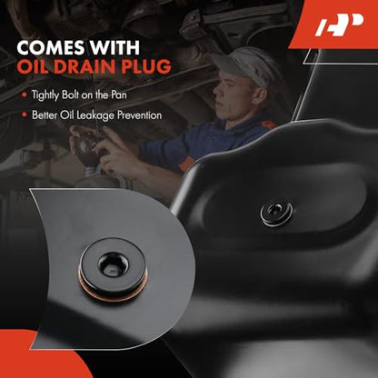 A-Premium Engine Oil Pan Sump with Drain Plug