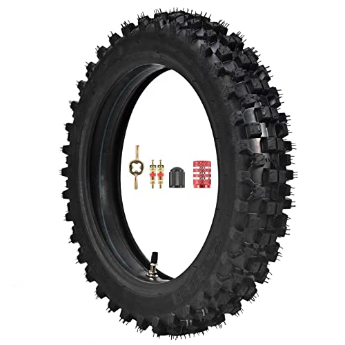 Trkimal 80/100-12 Rear Tire Inner Tube Assembly Tyre for Motocross Off Road Dirt Pit Bike (80/100-12) - size: 80-100-12