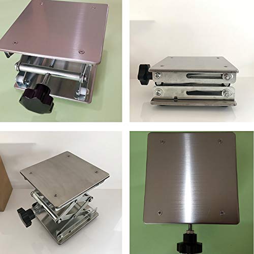 LabZhang 8" x8" Stainless Steel Lab Jack Scissor Stand Platform - size: 8X8