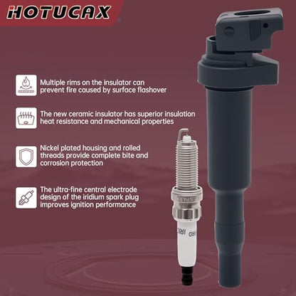 UF592 Ignition Coils & Double Iridium Spark Plug Set, 6 Pack - size: UF592 & Spark Plugs