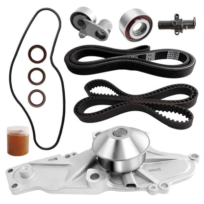 Timing Belt Kit with Water Pump Compatible with 2003-2018 Honda Accord - size: ZSD-001