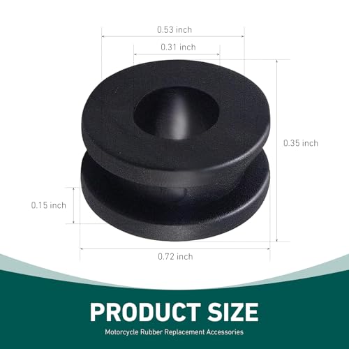 20Pcs Motorcycle M6 Rubber Grommets Kit, Motorcycles Fairing Grommets, O-ring Fairing Side Cover Compatible with Yamaha, Suzuki(Black)