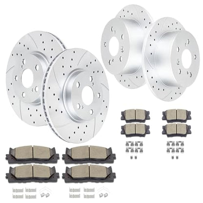 Acinoparts Front and Rear Brake Kit Replacement for Toyota Avalon - size: HMBK20301