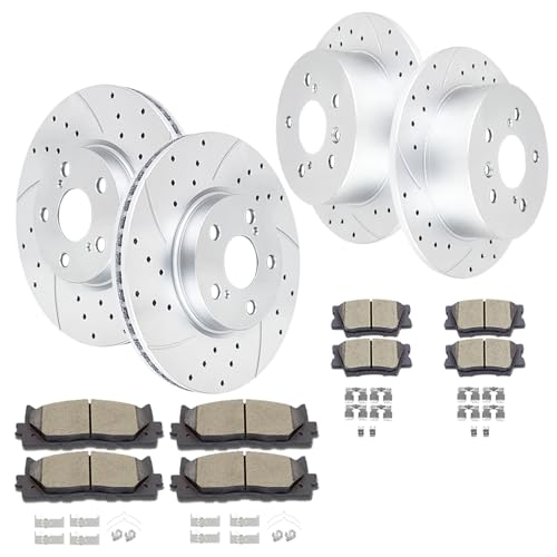 Acinoparts Front and Rear Brake Kit Replacement for Toyota Avalon - size: HMBK20301
