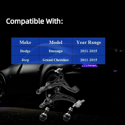 Lower Control Arm Kit 4PC for Dodge Durango/Jeep Grand Cherokee 2011-2015