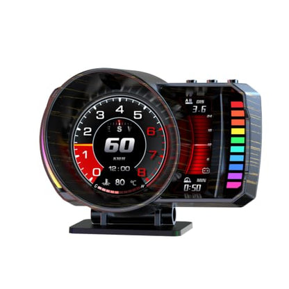 wiiyii OBD2 Gauge Display Heads Up Display for Cars,Speedometer for Car